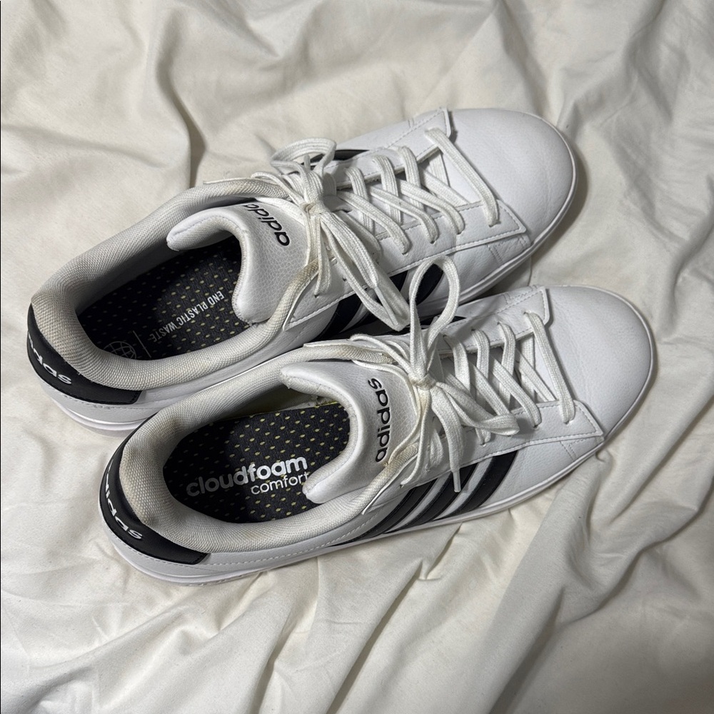 adidas White and Black Athletic Shoes - Picture 6 of 8